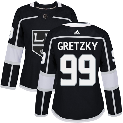 Adidas Los Angeles Kings #99 Wayne Gretzky Black Home Authentic Women Stitched NHL Jersey